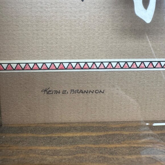 Vintage Paper Sculpture Southwest Shadow Box Art Keith E Brannon Bull Skull - Picture 4 of 9